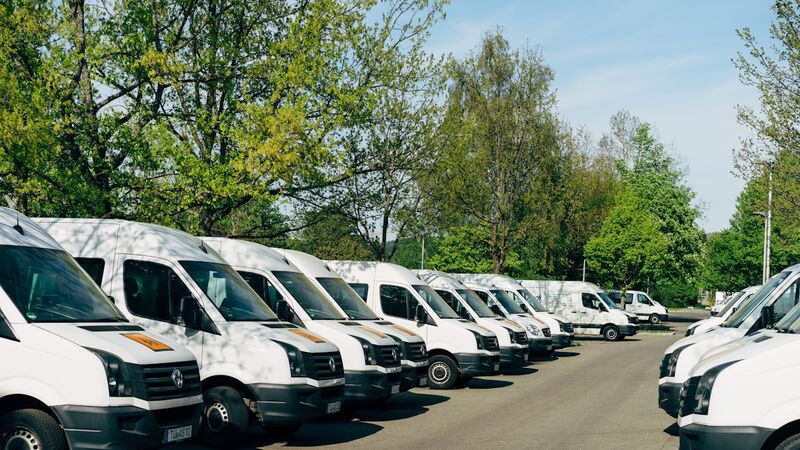 Flotte de véhicules utilitaires d'entreprise